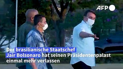 Bolsonaro grüßt Anhänger trotz Corona-Infektion