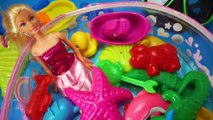 Barbie Pool party- Barbie doll toys videos
