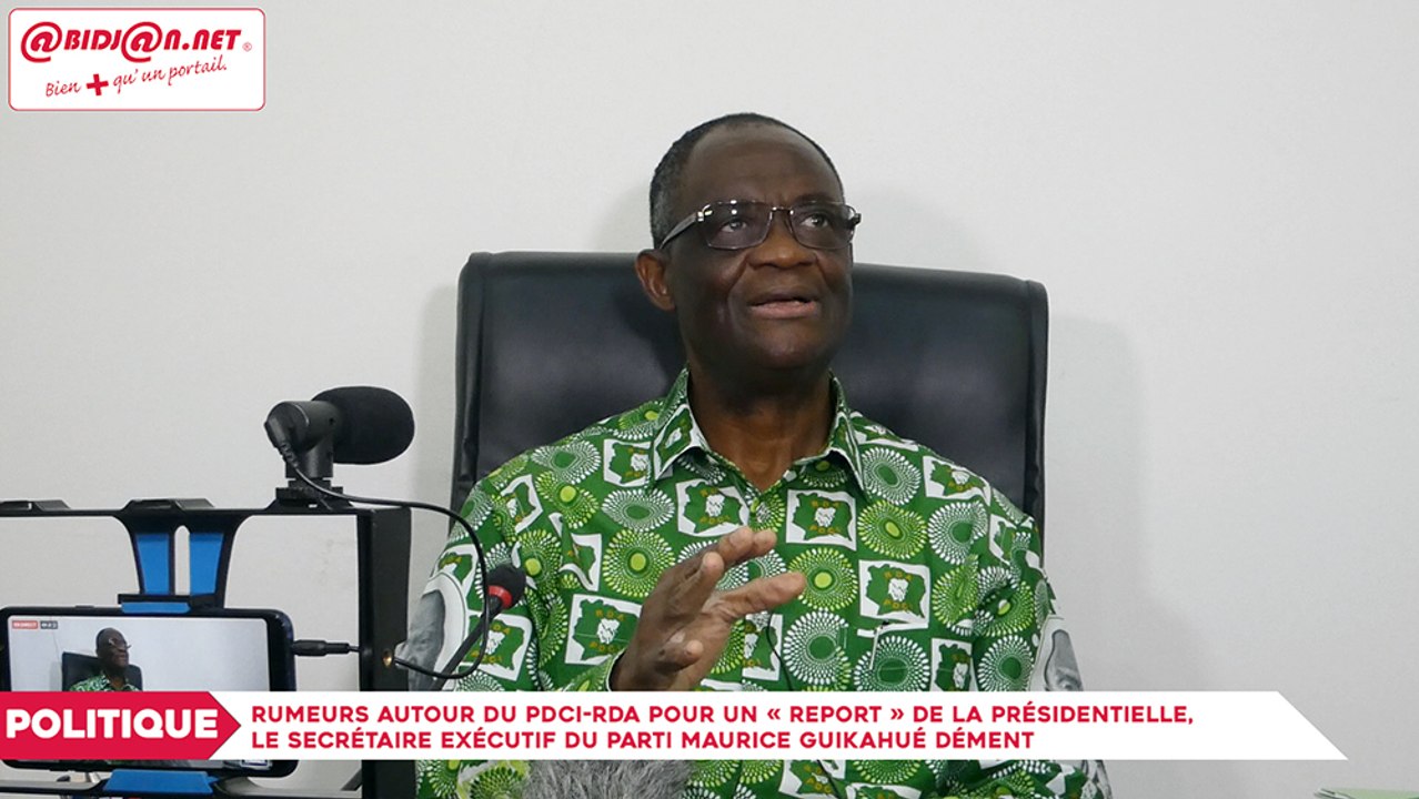 Rumeurs autour du PDCI-RDA pour un « report » de la présidentielle d'octobre, le secrétaire exécutif du parti Maurice Guikahué dément