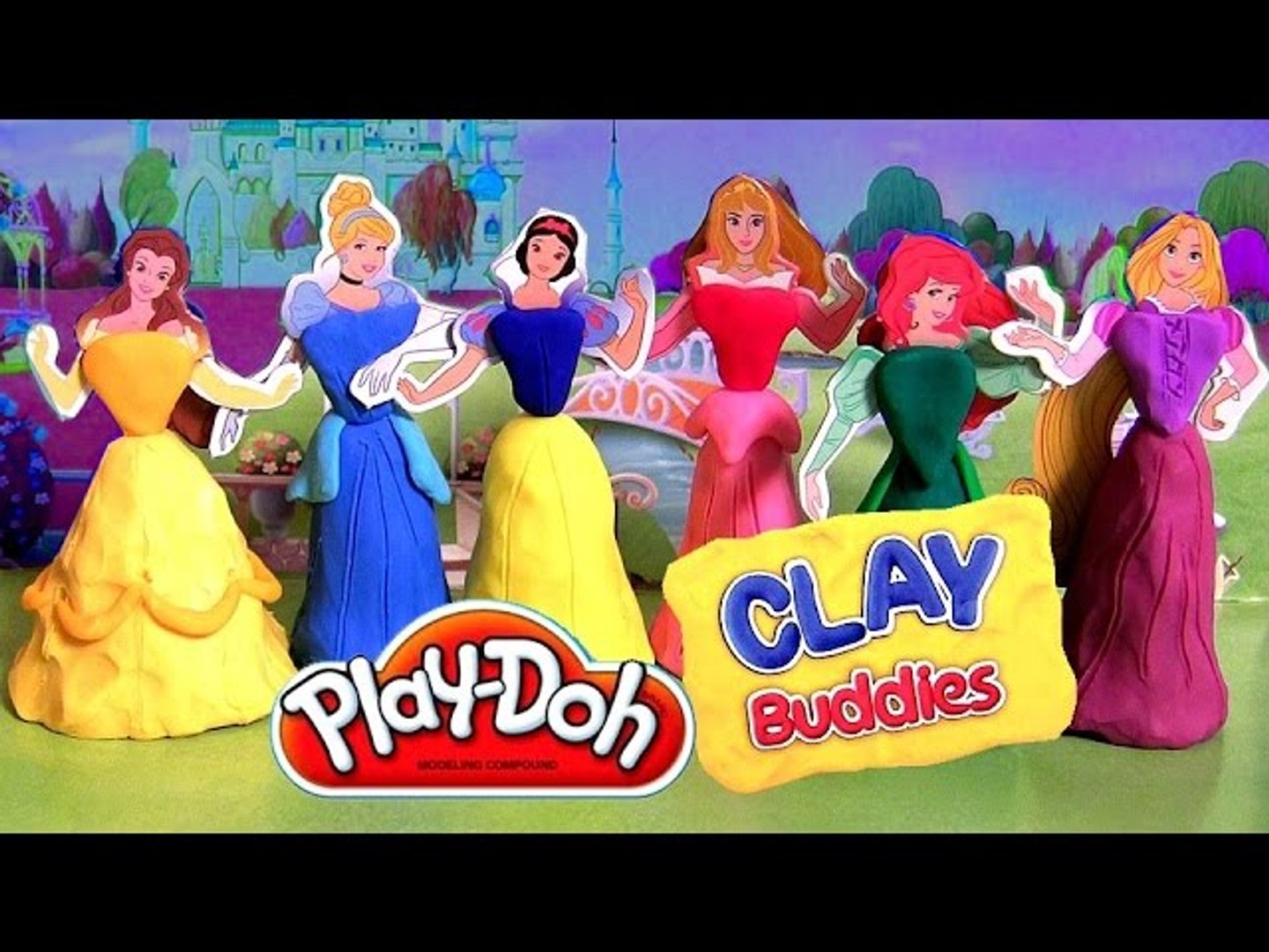 6 Disney Princesses Clay Buddies Activity Book with Belle Ariel Rapunzel  Cinderella using Play-Doh - video Dailymotion