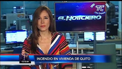 Se registra incendio en Quito, anciano se queda sin hogar
