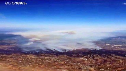 Chamas no sul da Grécia