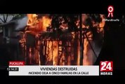 Pucallpa: incendio de grandes proporciones deja a varias familias sin hogar