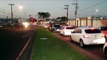 Em razão de obras, viadutos ficam completamente congestionados