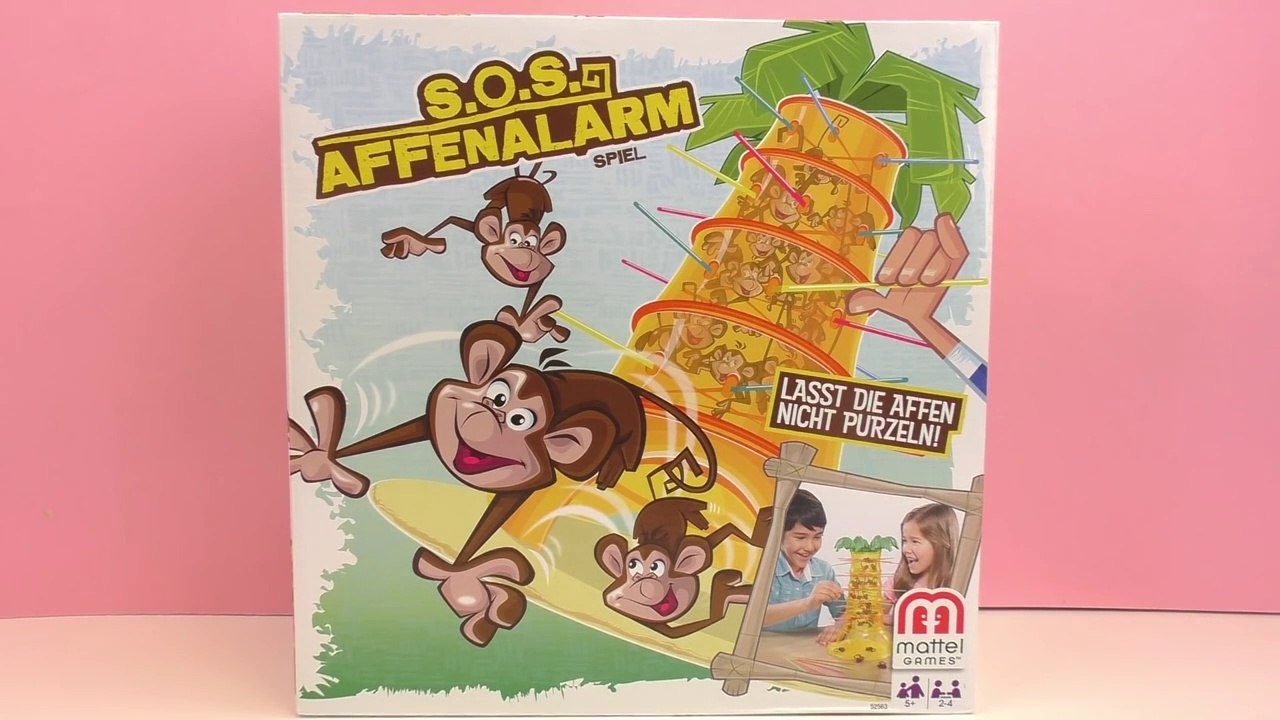 S.O.S. Affenalarm lustiges Spiel mit Affen ab 5 Jahren unboxing