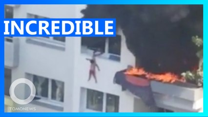 Brothers Caught After Jumping From Burning Building