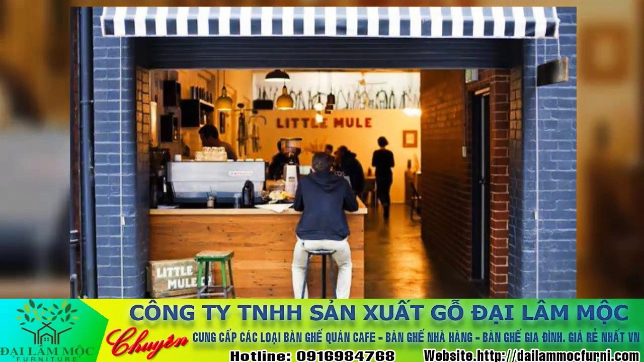 Mẫu bàn ghế gỗ cho quán cafe