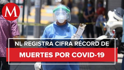 Nuevo León registra 44 muertes por covid en un día