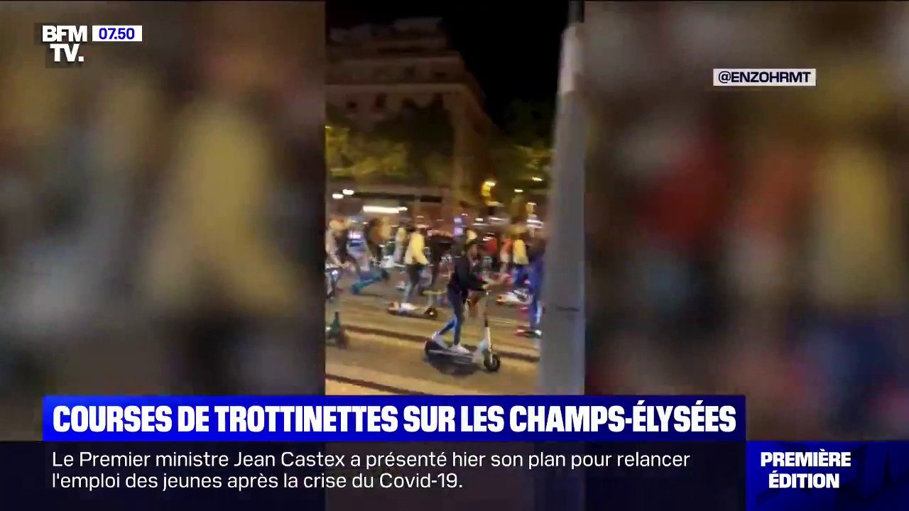 Les courses de trottinettes sur les Champs-Elysées excèdent commerçants et riverains