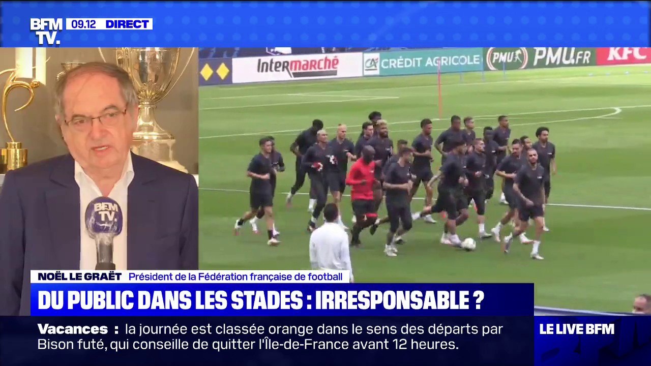 5000 supporters dans le stade pour la finale de la Coupe de France. "C'est mieux qu'un huis clos" réagit Noël Le Graët