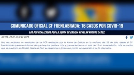 El Fuenlabrada comunica un total de 16 afectados por coronavirus