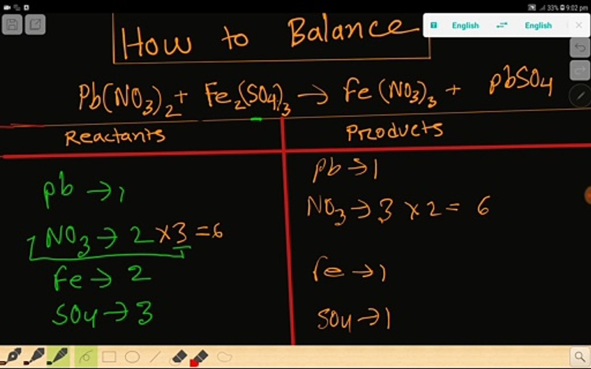 How to Balance Pb(NO₃)₂+Fe₂(SO₄)₃   ------->  Fe(NO₃)₃+PbSO₄