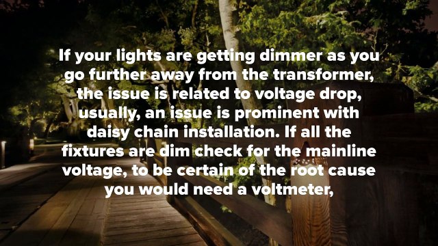 How to Test Low Voltage Outdoor Lighting