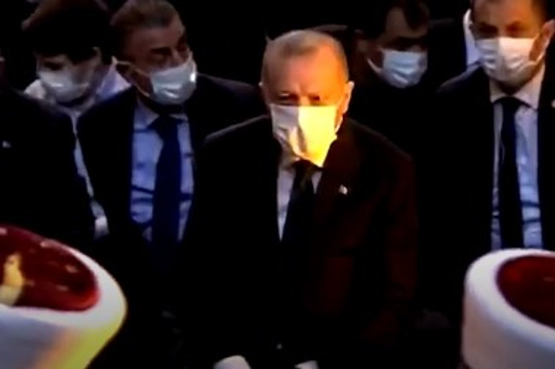 Erdoğan'ın Ayasofya'daki namaz öncesi ilk görüntüleri