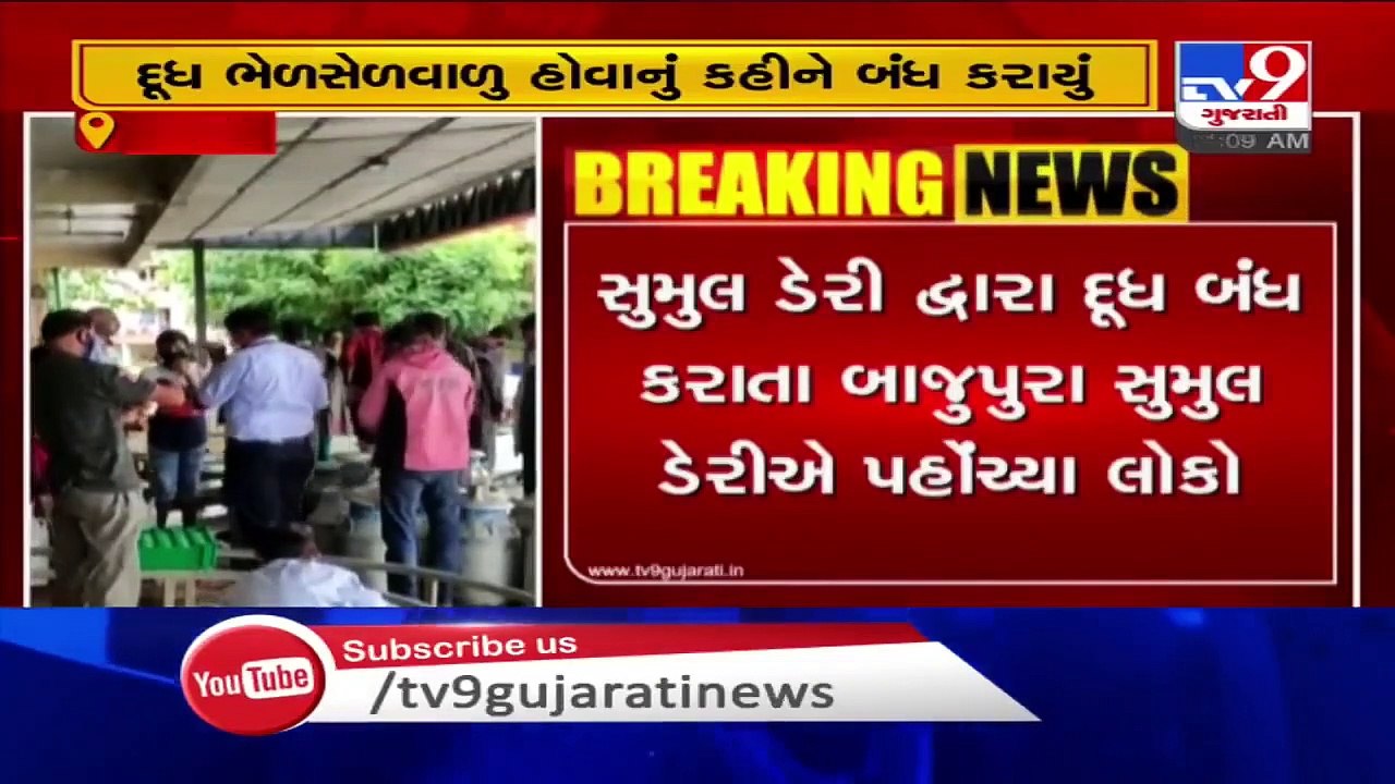 Tapi- Dairy farmers spill milk on road after Sumul dairy denies to accept it - TV9News