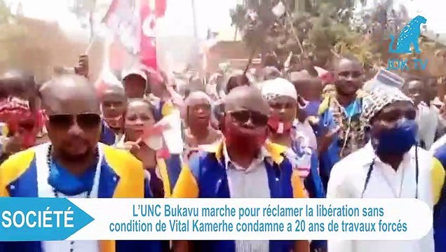 Marche de l'UNC BUKAVU pour la libération de VITAL KAMERHE