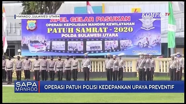 Apel Gelar Pasukan Operasi Patuh 2020 Di Polda Sulut