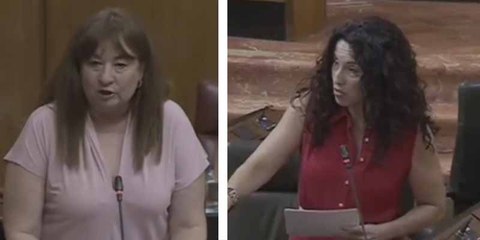 Trifulca en el Parlamento andaluz: Soledad Pérez (PSOE) entra en cólera y llama «cortita» a Rocío Ruiz (PP)