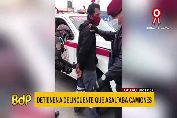 Callao: policía captura a un delincuente que robaba mercancía de camiones