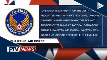 4 tauhan ng PAF, nasawi sa helicopter crash sa Isabela