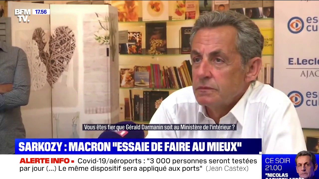 Nicolas Sarkozy estime qu'Emmanuel Macron "essaie de faire au mieux"