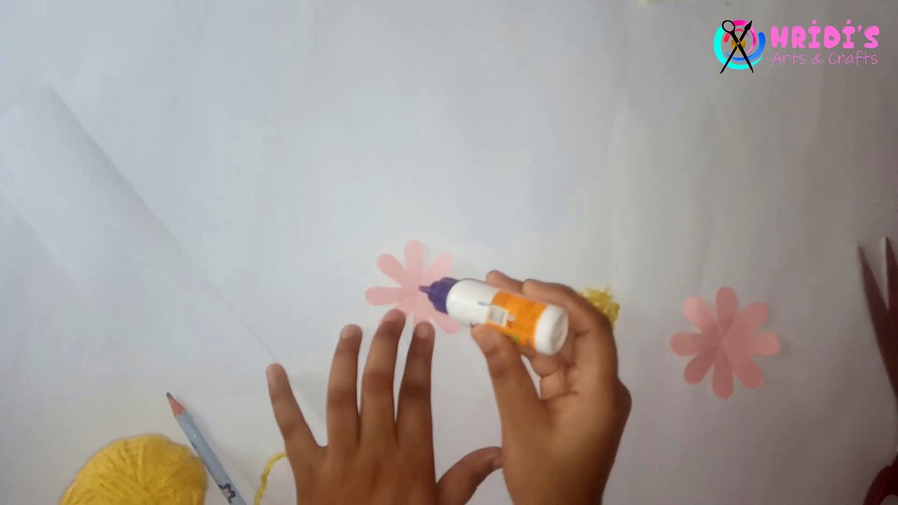 DIY Paper Flower Wall Decor Ideas - Step By Step Tutorial | Hridi's Arts & Crafts