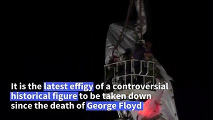 Christopher Columbus statue removed in Chicago overnight operation