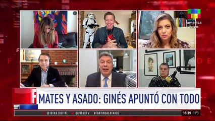 Mates y asado: Ginés apuntó con todo