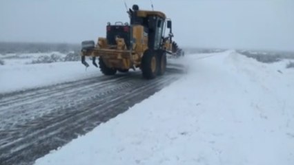 Nevadas 'atípicas' tiñen de blanco la Patagonia argentina