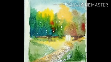 " LANDSCAPE " ( WATER COLO PAINTING "