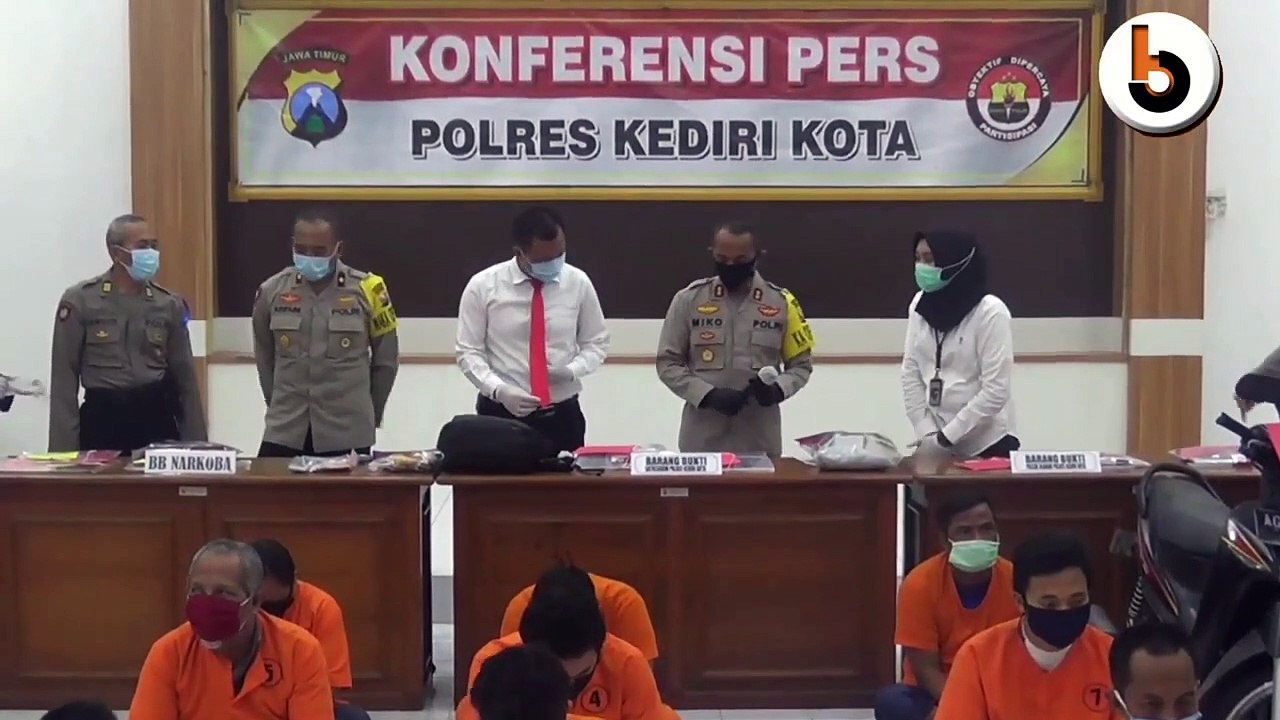 POLRES KEDIRI KOTA TANGKAP BELASAN PELAKU TINDAK PIDANA