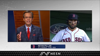 Red Sox Outfielder Kevin Pillar Reacts After Monster Debut In Boston