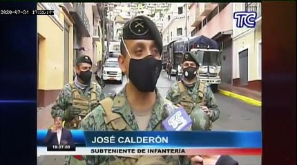 Controles de aglomeración en el centro histórico de Quito