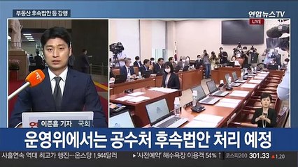 부동산 후속법안 강행…통합당선 '장외투쟁' 주장도