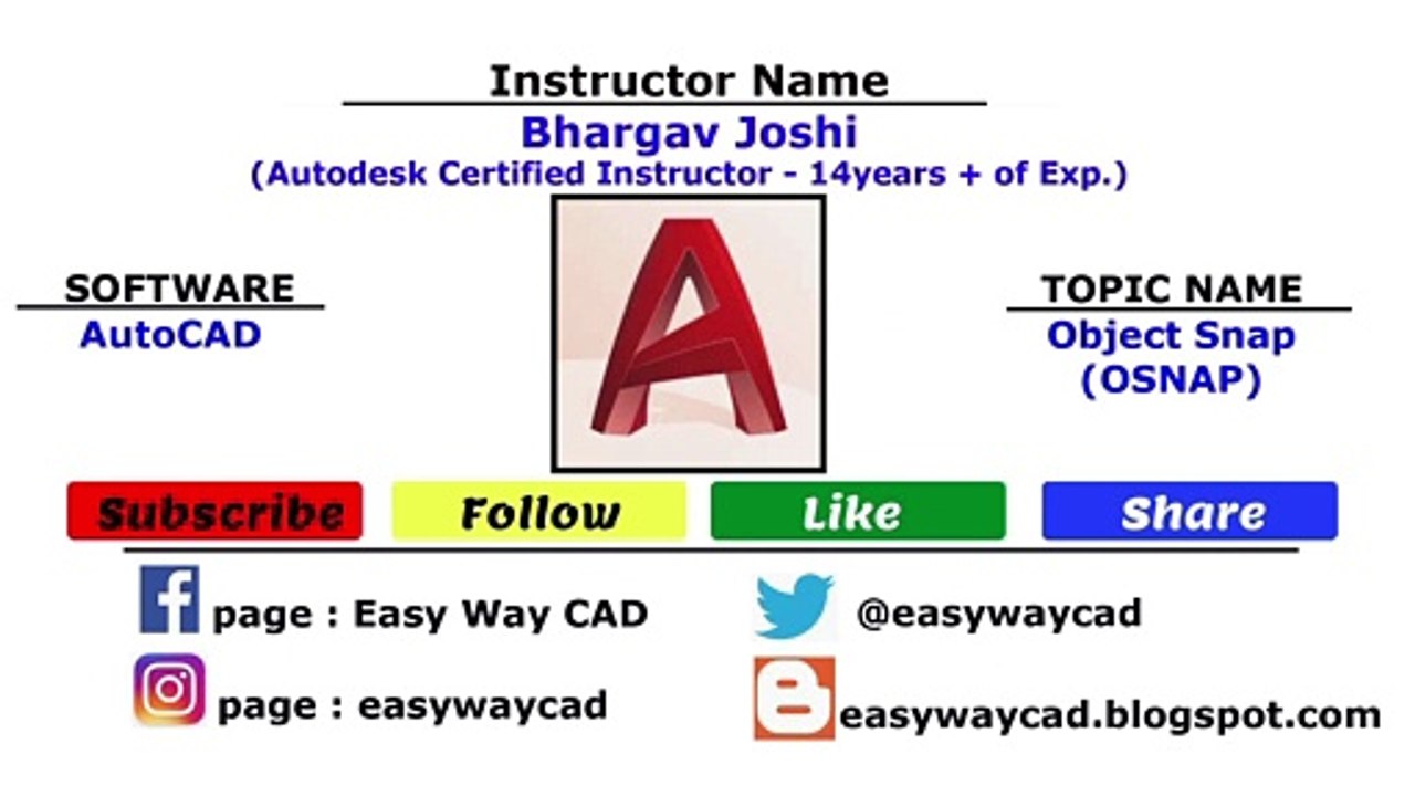 How to use Object Snap (OSNAP) in AutoCAD Software?