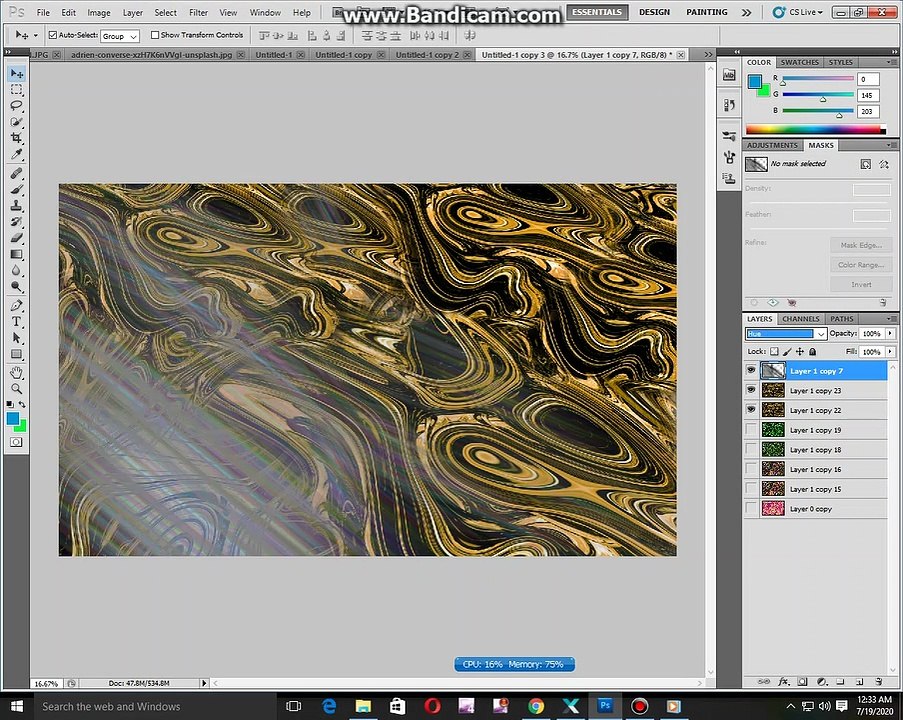 How to create colorful wave background on  adobe Photoshop cs5