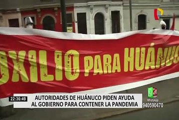 Autoridades de Huánuco piden ayuda al Gobierno para contener la pandemia