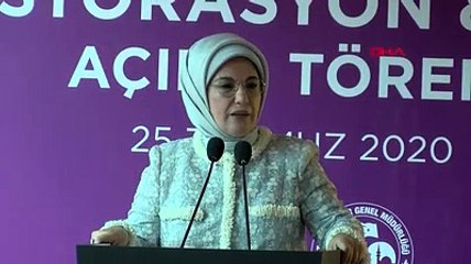 Emine Erdoğan: Ayasofya'mıza 86 yıl sonra cami sıfatıyla yeniden kavuşmuş olmanın sevincini yaşıyorum