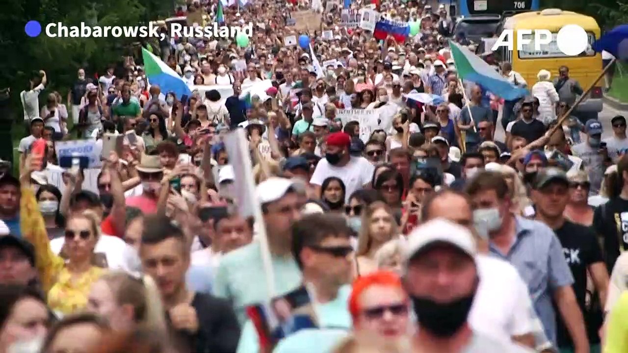 Chabarowsk: Zehntausende protestieren gegen den Kreml