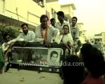 Bollywood Actor Rajesh Khanna in Congress road show, Lajpat Nagar : archival footage