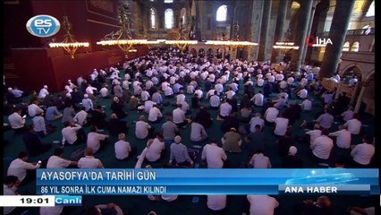 86 yıl sonra ilk cuma namazı kılındı