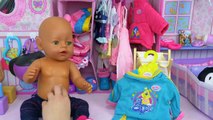 Baby Born Doll Bath time and Evening Routine in Pink Bedroom!