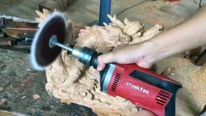 Dragon Wood Carving (The End) ^^^ Most Satisfying Video of Wood Carving With Chisel ^^^ #4