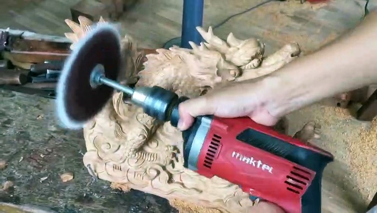 Dragon Wood Carving (The End) ^^^ Most Satisfying Video of Wood Carving With Chisel ^^^ #4
