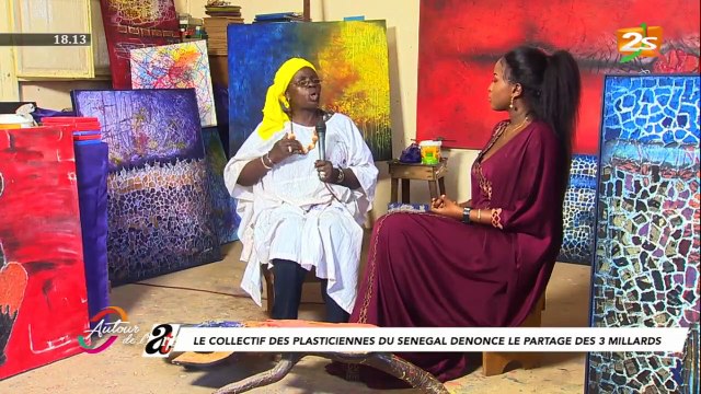 NDELA MADIOR DIOUF ET ADAMA BOYE DANS AUTOUR DE L'ART DU 25 JUILLET AVEC KADIA SY AVEC KADIA SY
