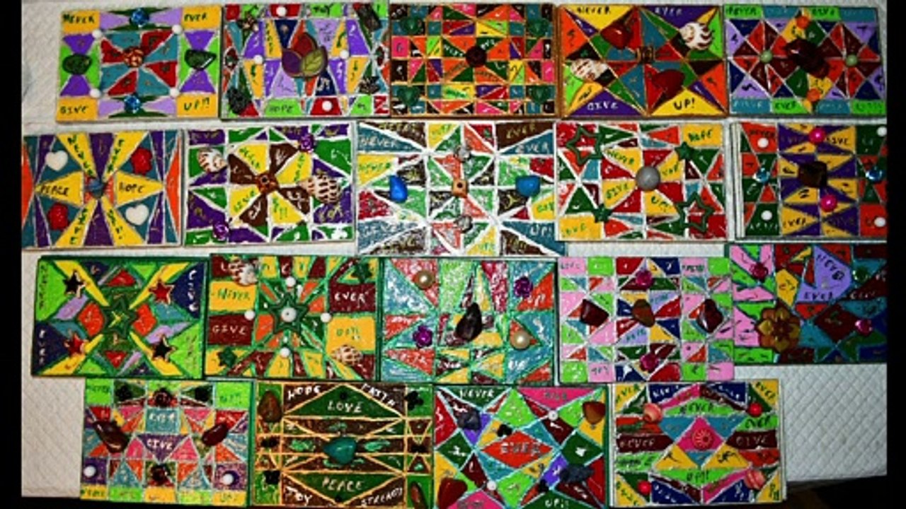 Video 17 Art Exhibit of the Collection Art Abandonment Adventures Series Quilt Squares