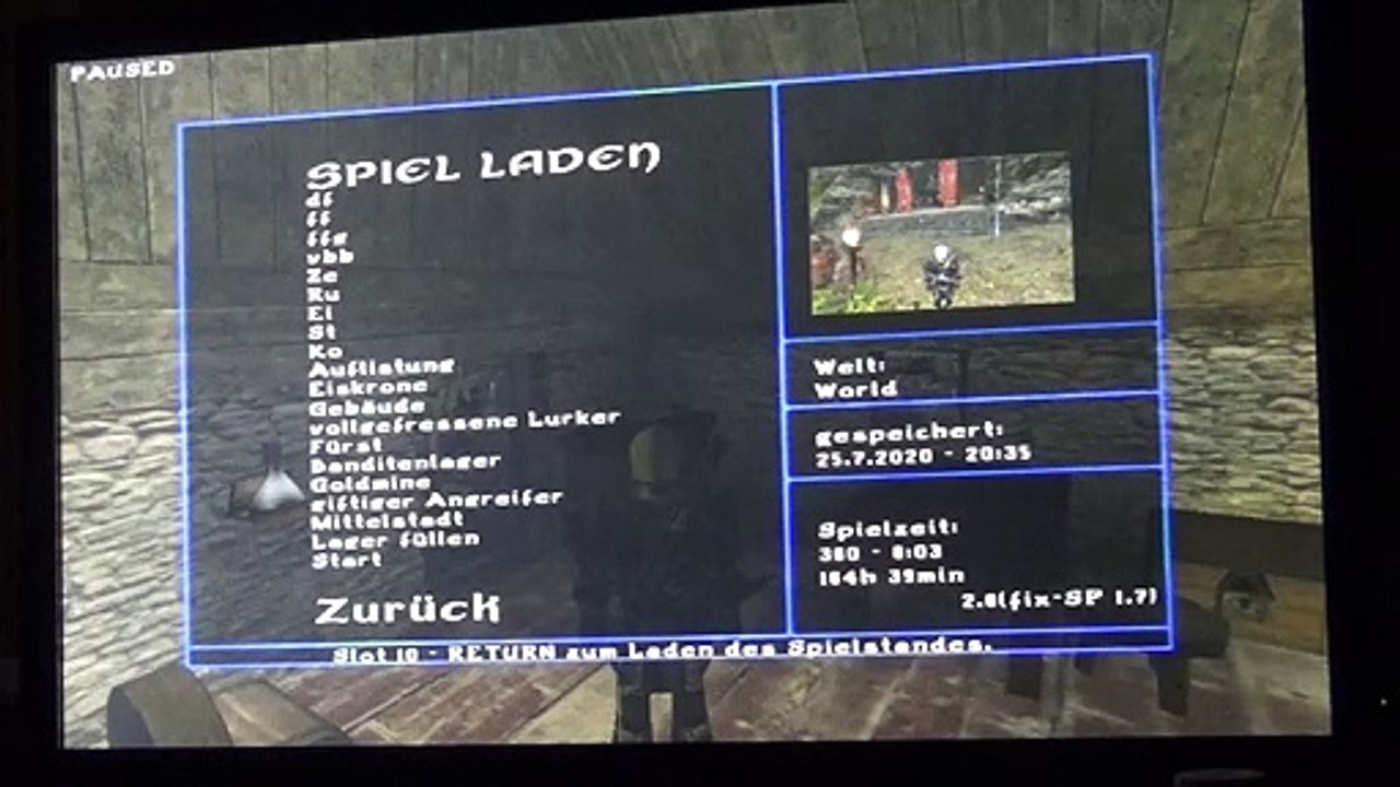 uneendliche Einblendung