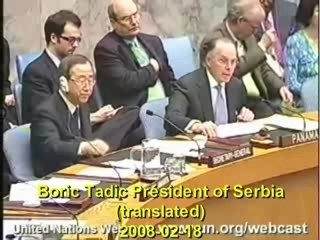 Président de la Serbie à l'ONU (début de séance)