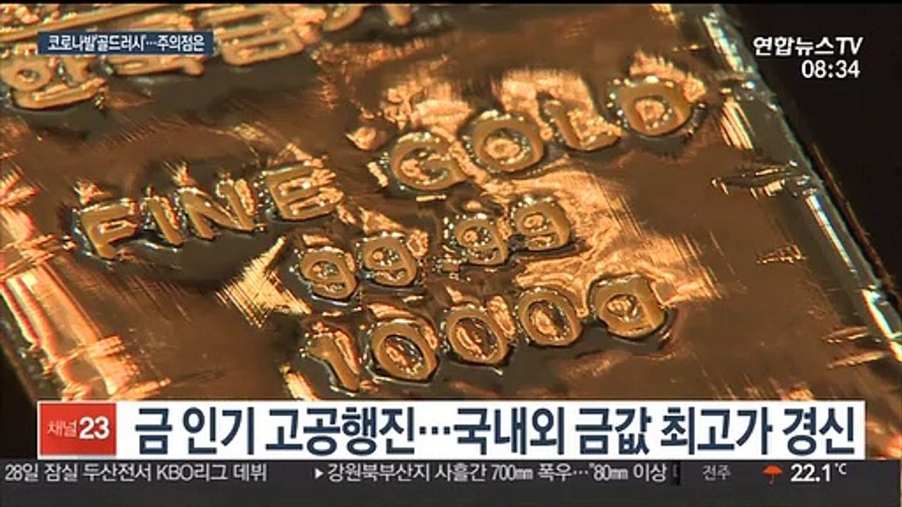 코로나발 '골드러시'…국내외 금값 사상 최고치