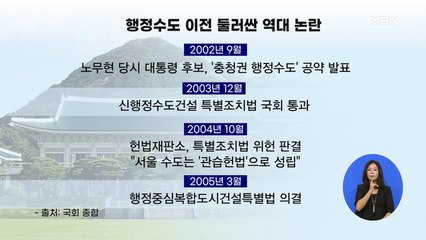 [시사스페셜] 행정수도 이전 "개헌 추진" vs "국면 전환용"